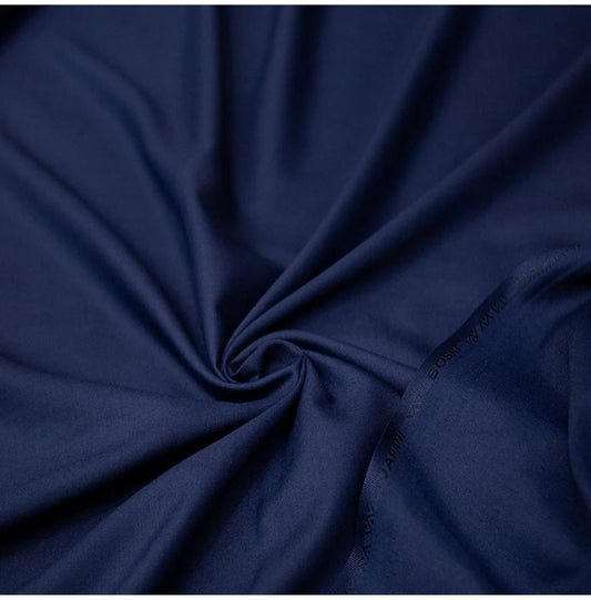 Deewan Wash n Wear Soft & Fall Fabric - Navy Blue